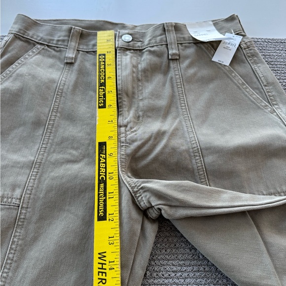 GAP Khaki Tan High Rise Seamed Barrel Pants Size 28 NEW - Picture 11 of 12